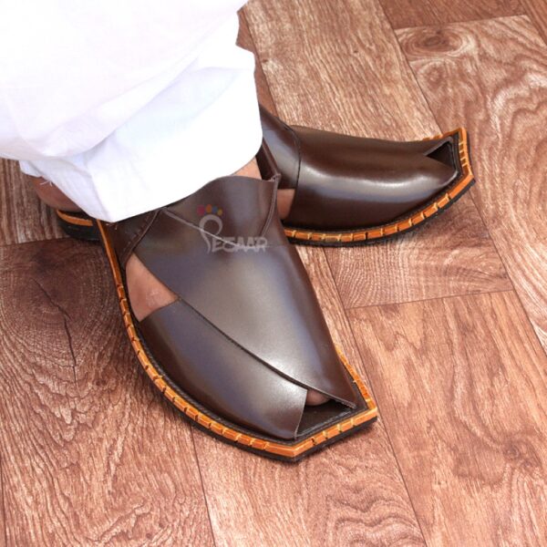 pure leather peshawari chappal